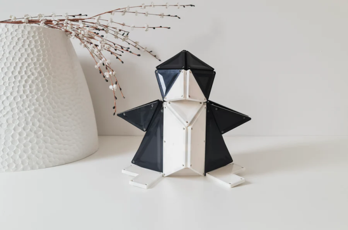 Set magnetic Magblox - 92 piese magnetice de constructie Monocrom AlbNegru - Magblox - BazaRapid.ro [3]