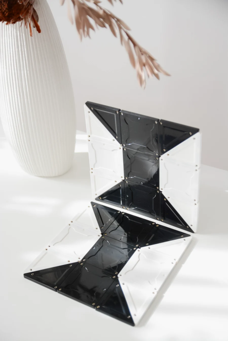 Set magnetic Magblox - 92 piese magnetice de constructie Monocrom AlbNegru - Magblox - BazaRapid.ro [7]