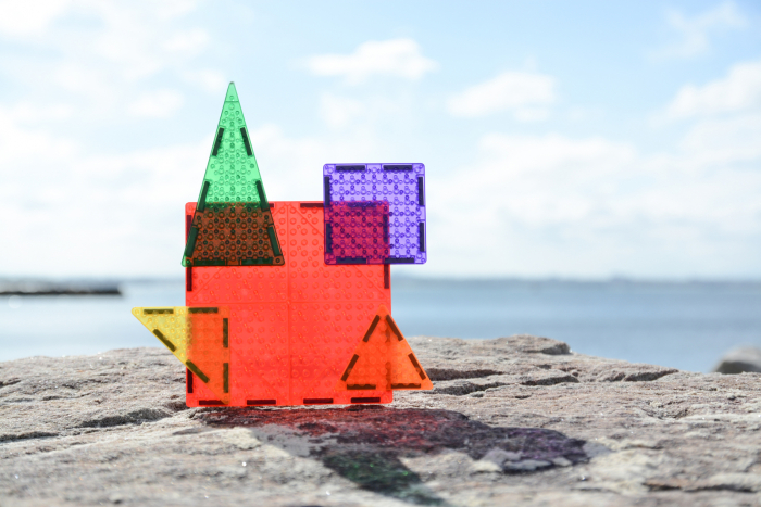 Set magnetic Magbrix 6 piese patrate mari - compatibil cu caramizi de constructie tip Lego - Magblox - BazaRapid.ro [3]