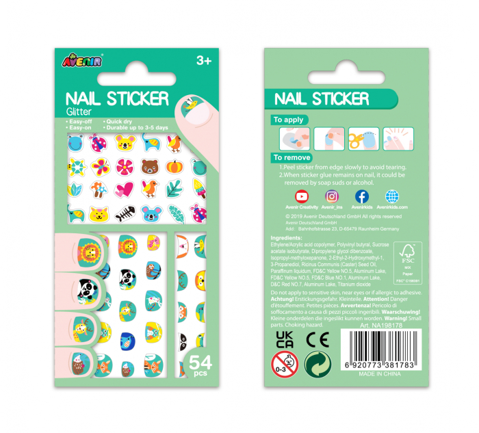 Stickere pentru unghii cu sclipici - Animale - Avenir - BazaRapid.ro [3]