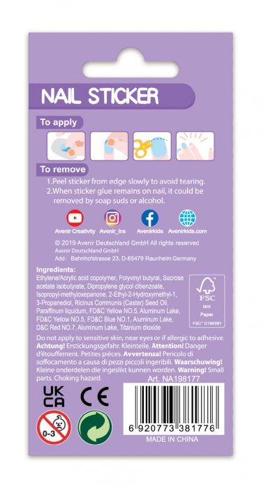 Stickere pentru unghii cu sclipici - Flori - Avenir - BazaRapid.ro [3]