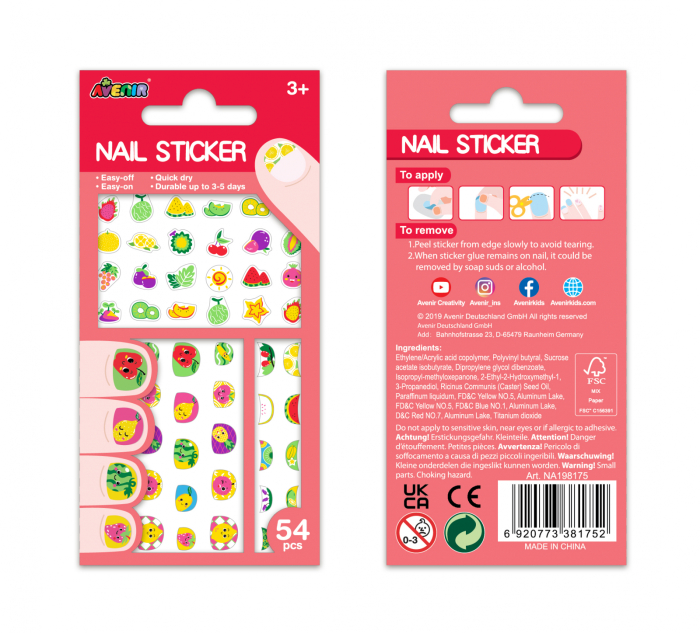 Stickere pentru unghii fosforescente - Fructe - Avenir - BazaRapid.ro [3]