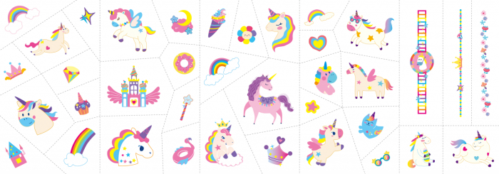 Stickere pentru unghii si tatuaje - Unicorni - Avenir - BazaRapid.ro [4]
