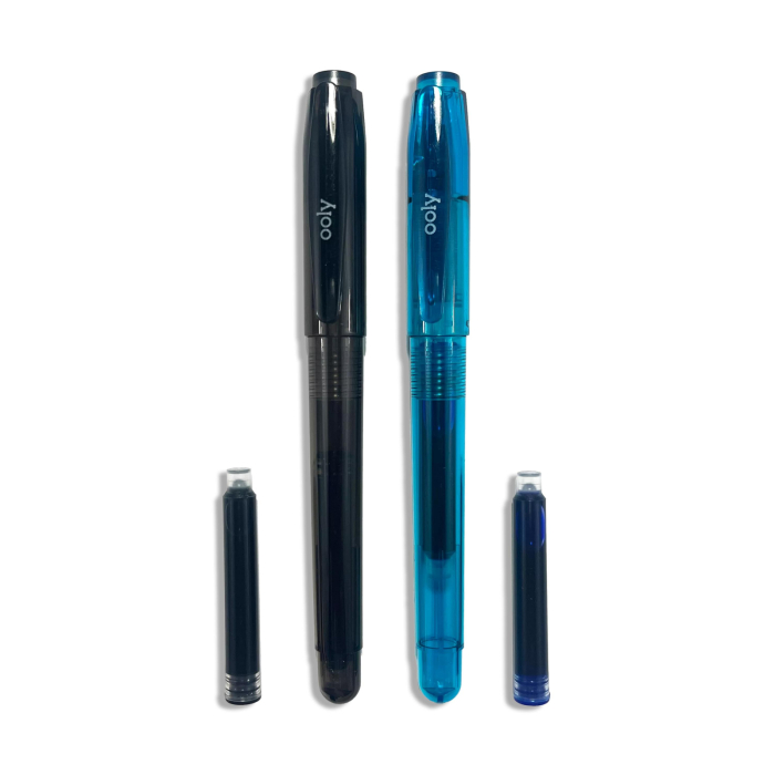 Stilouri Splendid Duo - set de 2 stilouri cu 4 rezerve de cerneala albastra si neagra - Ooly - BazaRapid.ro [3]