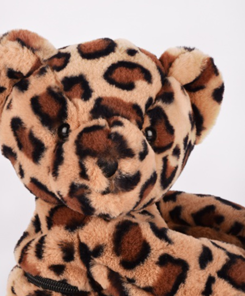 Ursulet din plus - geanta crossbody adorabila, 30 cm, imprimeu leopard - Doudou et Compagnie - BazaRapid.ro [4]