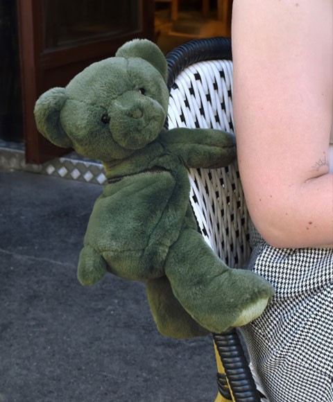 Ursulet din plus - geanta crossbody adorabila, 30 cm, Kaki - Doudou et Compagnie - BazaRapid.ro [3]