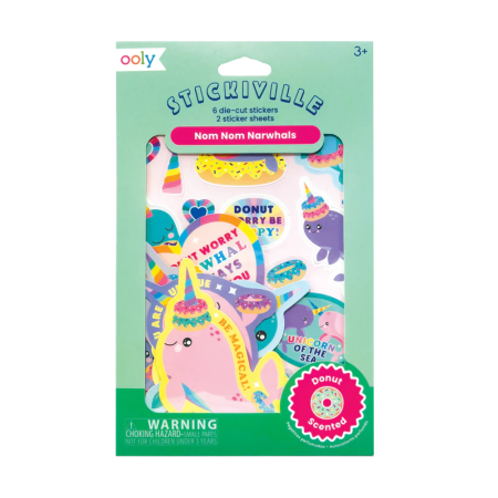 Abtibilduri parfumate - Stickiville Nom Nom Narwhals - Ooly - BazaRapid.ro
