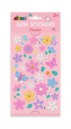 Arts Crafts - Abtibilduri pietre stralucitoare - Flori - Avenir - BazaRapid.ro