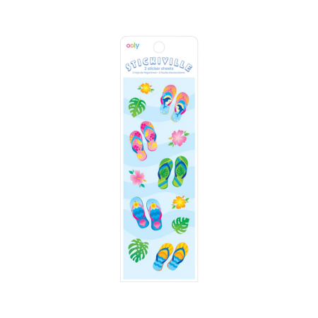RECHIZITE CREATIVE - Abtibilduri Stickiville Flip Flops - Ooly - BazaRapid.ro