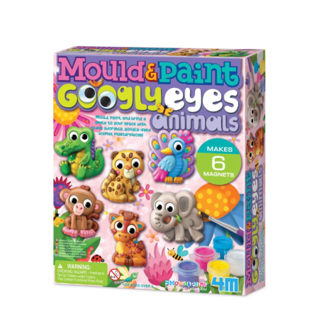 Arts Crafts - Atelier creativ Modeleaza si picteaza - Animale cu ochi mobili - 4M - BazaRapid.ro