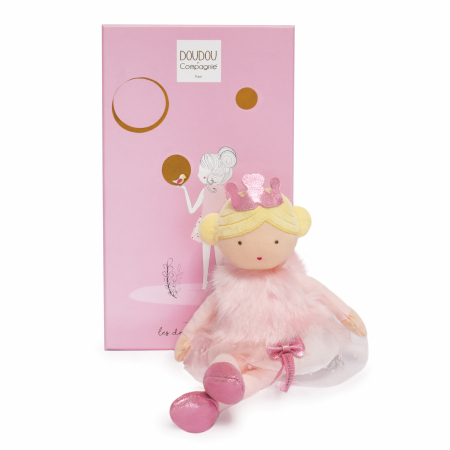 Jucarii Bebelusi si Plus - Balerina Oriane, 30 cm, material textil, roz - Jolijou - BazaRapid.ro