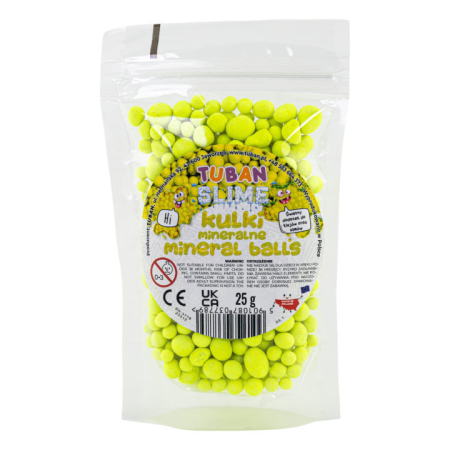 Slime si Jucarii Senzoriale - Bilute minerale pentru slime, lime, 25 g - Tuban - BazaRapid.ro