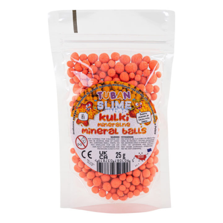 Slime si Jucarii Senzoriale - Bilute minerale pentru slime, portocalii, 25 g - Tuban - BazaRapid.ro