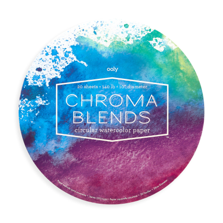 RECHIZITE CREATIVE - Bloc desen circular Watercolor Chroma Blends - Ooly - BazaRapid.ro