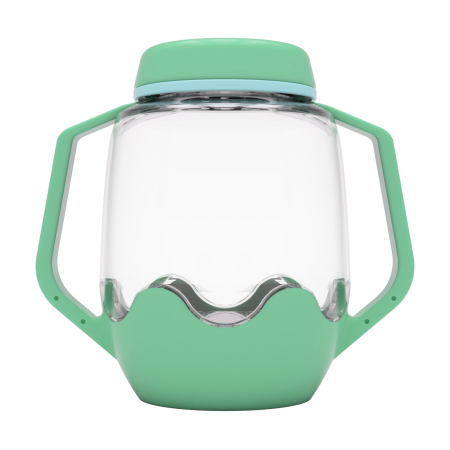 Slime si Jucarii Senzoriale - Borcan pentru joaca senzoriala, verde - Glo Pals - BazaRapid.ro