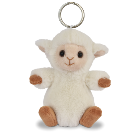 Jucarii Bebelusi si Plus - Breloc moale din plus, 12 cm, Mielusel bej deschis - Histoire d'Ours - BazaRapid.ro
