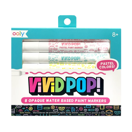 Carioci cu vopsea Vivid Pop! - set de 8, pastel - Ooly - BazaRapid.ro