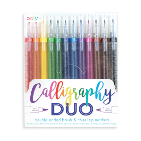 RECHIZITE CREATIVE - Carioci duble caligrafice Duo, set de 12 - Ooly - BazaRapid.ro