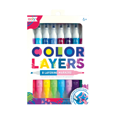 Carioci duble Color Layers - set de 8 - Ooly - BazaRapid.ro