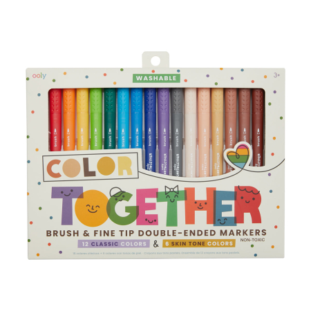 RECHIZITE CREATIVE - Carioci lavabile Color Together - Set de 18 - Ooly - BazaRapid.ro