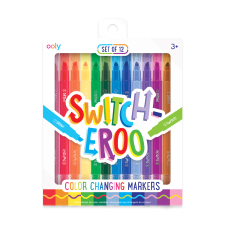 RECHIZITE CREATIVE - Carioci magice care schimba culorile - Switch-eroo! - set de 12 - Ooly - BazaRapid.ro