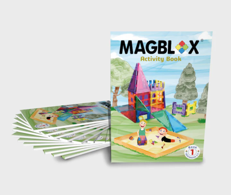Seturi Constructie - Carte cu activitati pentru seturile magnetice de constructie - Magblox - BazaRapid.ro