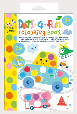 Arts Crafts - Carte de colorat Dots4Fun - Mijloace de transport - Avenir - BazaRapid.ro