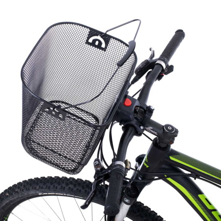 Accesorii Biciclete - Cos metalic pentru bicicleta cu maner, demontabil, conceput pentru a fi montat in partea din fata