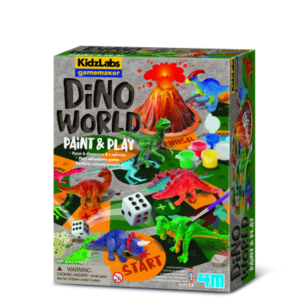 STEM educativ - Creaza propriul joc - Lumea Dinozaurilor KidzLabs - 4M - BazaRapid.ro