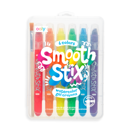 RECHIZITE CREATIVE - Creioane acuarela cu gel, Smooth Stix, set 6 culori - Ooly - BazaRapid.ro
