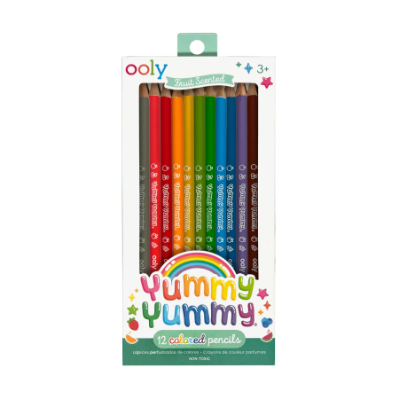 RECHIZITE CREATIVE - Creioane colorate parfumate - Yummy Yummy, set de 12 - Ooly - BazaRapid.ro