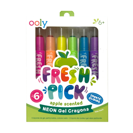 RECHIZITE CREATIVE - Creioane parfumate Fresh Pick, Apple (Set de 6) - Ooly - BazaRapid.ro