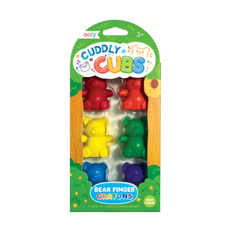 RECHIZITE CREATIVE - Creioane pentru degete Cuddly Cubs Bear - Set de 6 - Ooly - BazaRapid.ro
