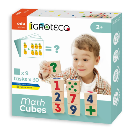 Jucarii din lemn - Cuburi matematice din lemn - Igroteco - BazaRapid.ro