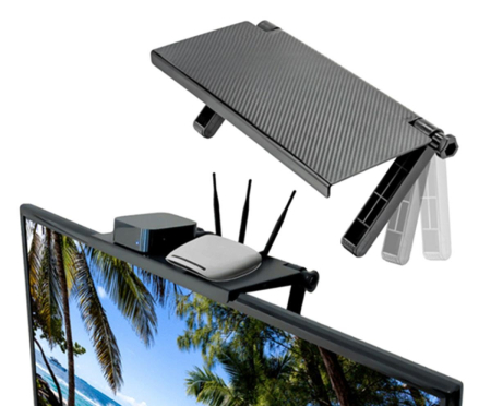 Accesorii Casa - Etajera TV / Monitor din ABS, reglabila, dimensiune 33 x 16.5 cm