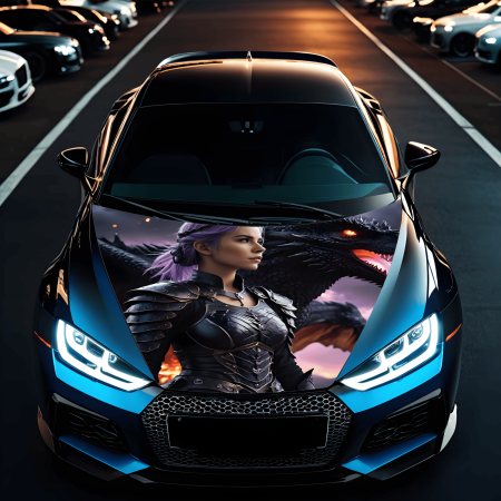 Stickere si Printuri - Folie Capota Auto "Hood Art" rezistenta la exterior, marime M (165 x 120cm) - Cod: AVX-CAPOTA-002M