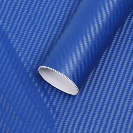 Accesorii Autoturisme - Folie Autocolantă Carbon 3D Texturat pentru Colantare Auto, Albastru Premium, Rola 3m x 1.27m