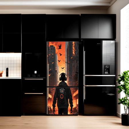 Stickere si Printuri - Folie imprimata color pentru decor Frigider, dimensiune 200 x 90cm, model: AVX-FR29
