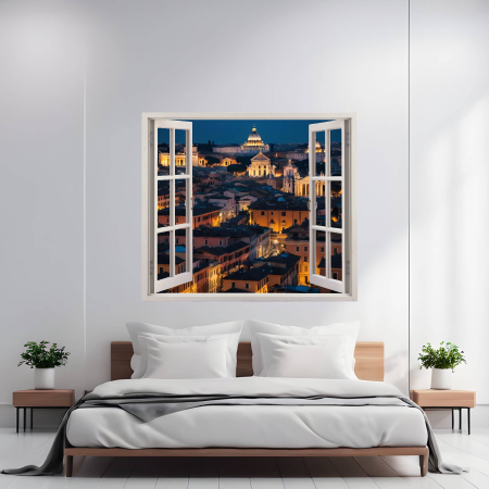Stickere si Printuri - Folie imprimata color pentru decor perete locuinta, dimensiune 125 x 110cm, model: VIEW TO HAVEN 15