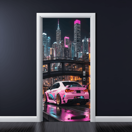 Stickere si Printuri - Folie imprimata color pentru decor Usa, dimensiune 200 x 90cm, model: AVX-DR05