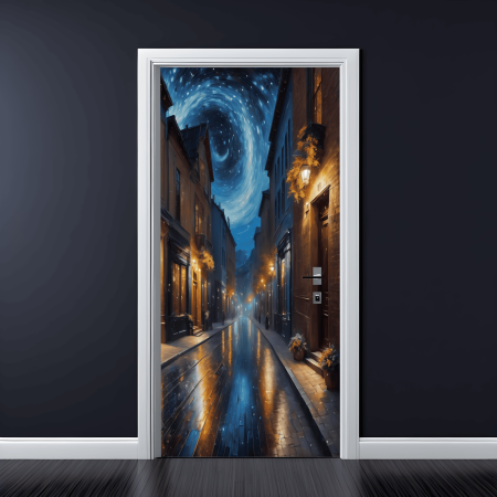 Stickere si Printuri - Folie imprimata color pentru decor Usa, dimensiune 200 x 90cm, model: AVX-DR30