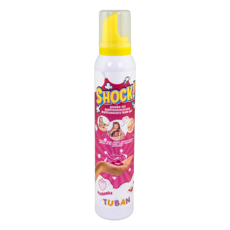 Slime si Jucarii Senzoriale - Gel spumant multisenzorial - SOC! , CAPSUNI 200 ml - Tuban - BazaRapid.ro