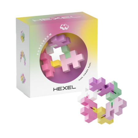 Seturi Constructie - HEXEL Spectrum - Jucarie fidget creativa - Plus Plus, Bubblegum - Plus Plus - BazaRapid.ro
