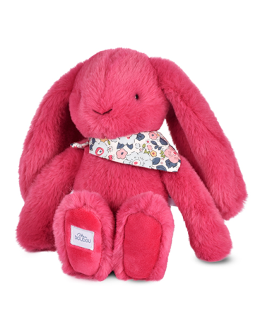 Jucarii Bebelusi si Plus - Iepuras Doudou - jucarie de plus, 25 cm, fucsia - Doudou et Compagnie - BazaRapid.ro