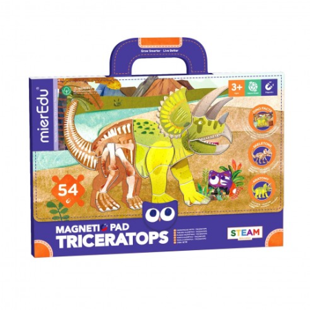 Joc magnetic educativ -Triceraptors - mierEdu - BazaRapid.ro