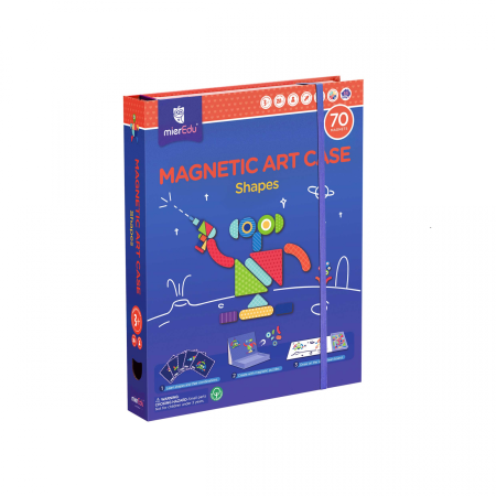 STEM educativ - Joc puzzle magnetic de arta si asociere - Forme - mierEdu - BazaRapid.ro