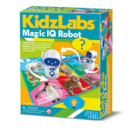 STEM educativ - Jucarie educativa interactiva in limba engleza Robot Magic IQ KidzLabs - 4M - BazaRapid.ro