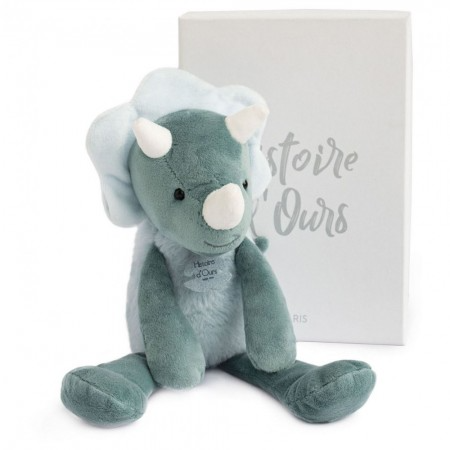 Jucarii Bebelusi si Plus - Jucarie moale din plus - Dinozaur, 30 cm, verde - Histoire d'Ours - BazaRapid.ro