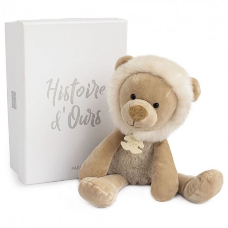 Jucarii Bebelusi si Plus - Jucarie moale din plus - Leu, 30 cm, bej - Histoire d'Ours - BazaRapid.ro