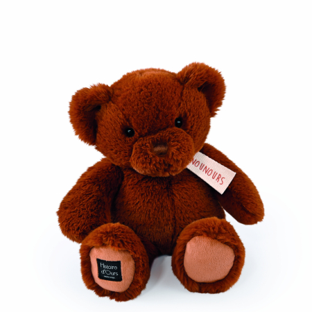 Jucarii Bebelusi si Plus - Jucarie moale din plus - Ursulet, 28 cm, maro inchis - Histoire d'Ours - BazaRapid.ro